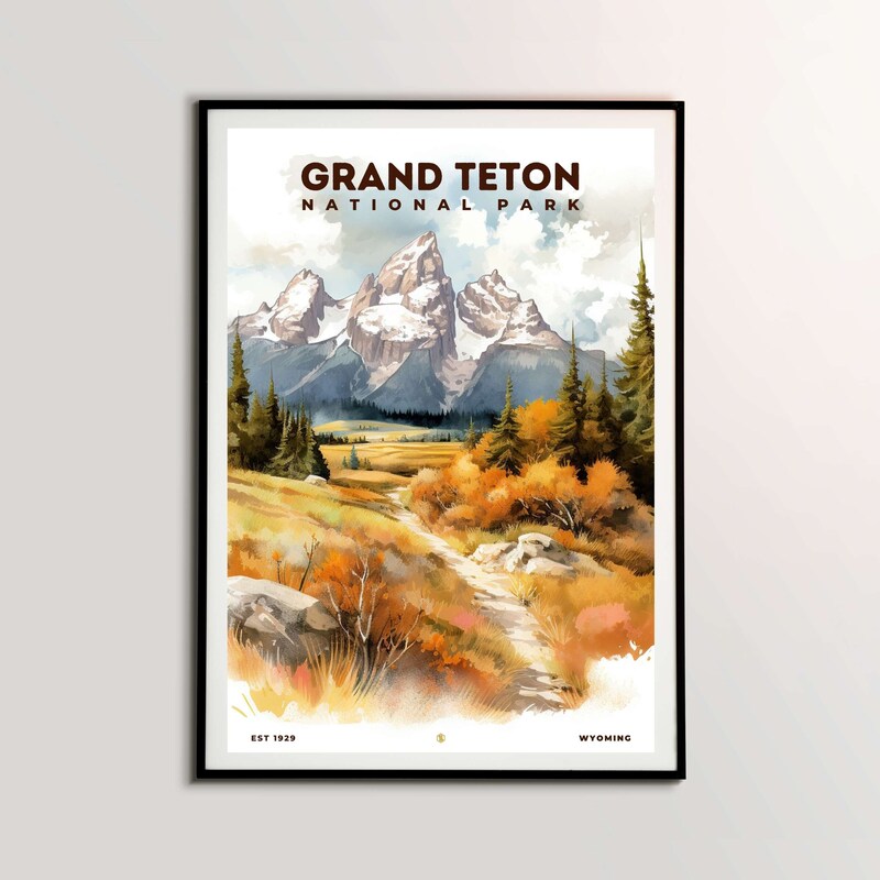 Grand Teton National Park Poster, Travel Art, Office Poster, Home Decor | S8